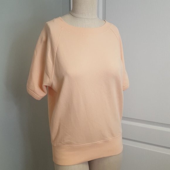 GAP Peach Short Sleeved Sweatshirt - Picture 1 of 4